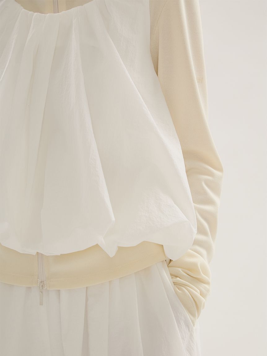 emmi atelier「ワッシャーナイロンバルーンビスチェ【セットアップ対応】」|ベスト・ジレ|