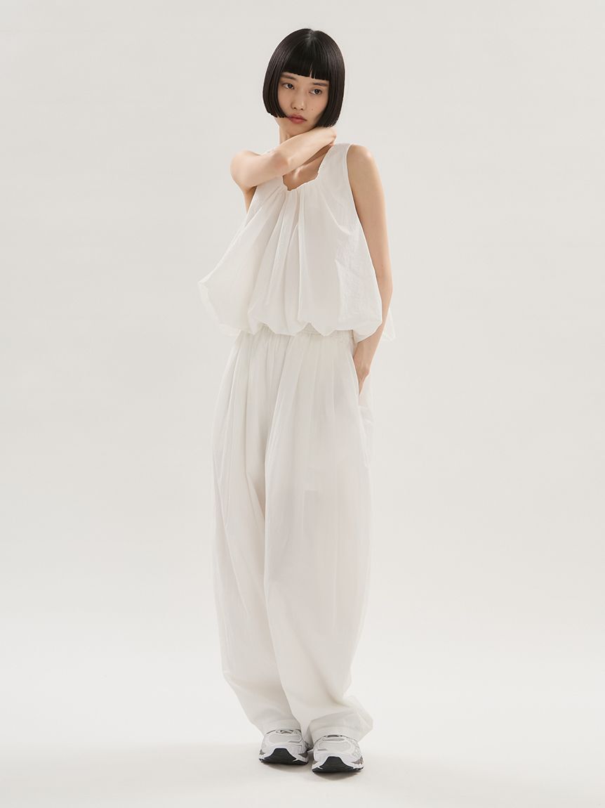 emmi atelier「ワッシャーナイロンバルーンビスチェ【セットアップ対応】」|ベスト・ジレ|