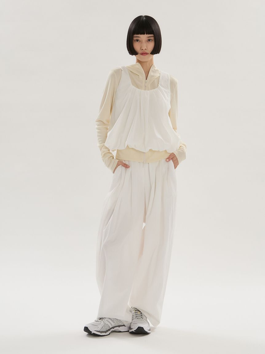 emmi atelier「ワッシャーナイロンバルーンビスチェ【セットアップ対応】」|ベスト・ジレ|