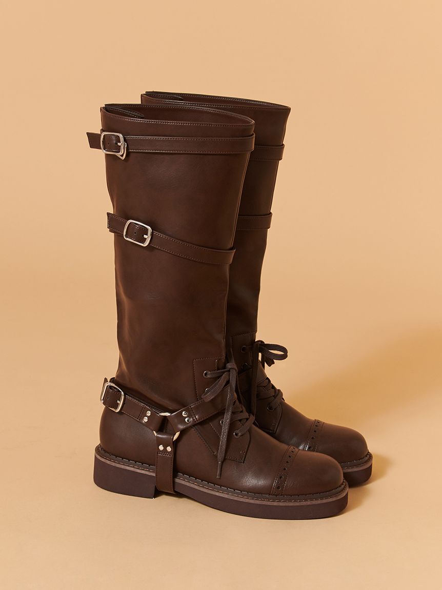 SNIDEL「バックルベルトブーツ」|ショートブーツ|BRW
