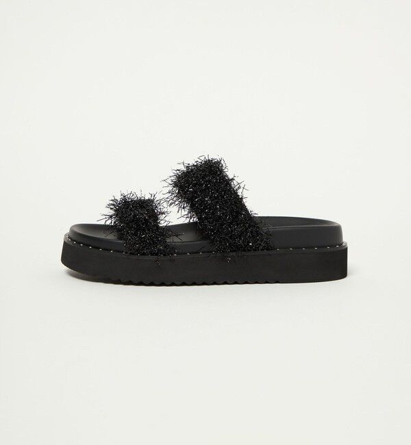 ODETTE E ODILE「＜SY＞シャギースタッズ サンダル30&uarr;」|サンダル|BLACK