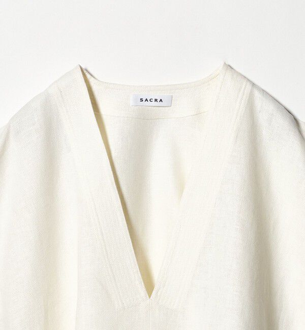 UNITED ARROWS「＜SACRA＞ラスティック Vネック トップ」|シャツ・ブラウス|