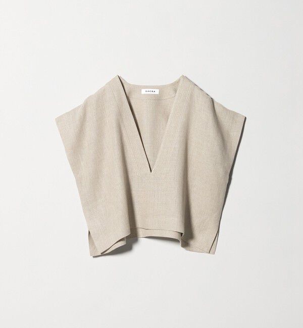 UNITED ARROWS「＜SACRA＞ラスティック Vネック トップ」|シャツ・ブラウス|