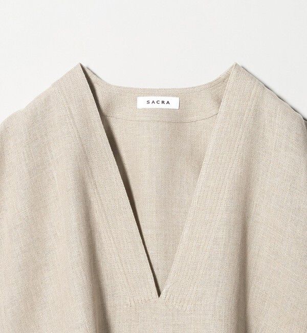 UNITED ARROWS「＜SACRA＞ラスティック Vネック トップ」|シャツ・ブラウス|