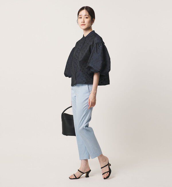 UNITED ARROWS「シアー ドット パフ ブラウス ‐ウォッシャブル‐」|シャツ・ブラウス|