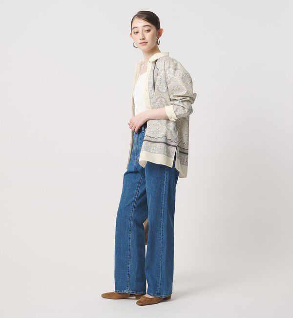 UNITED ARROWS「スカーフ プリント シャツ ‐ウォッシャブル‐」|シャツ・ブラウス|