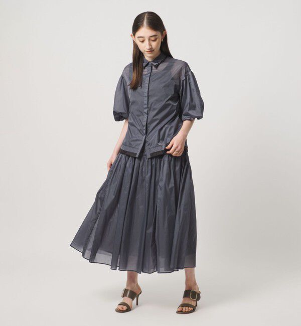 UNITED ARROWS「シアー タフタ ギャザースカート ‐はっ水 ウォッシャブル‐」|スカート|