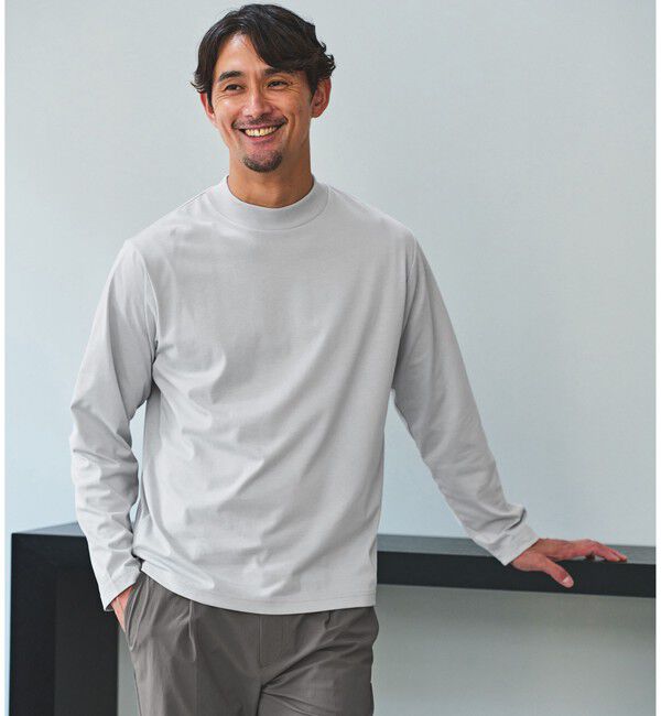 UNITED ARROWS green label relaxing「【WEB限定】JUST fit デイリーモック 長袖 Tシャツ -吸水速乾・抗菌-」|Tシャツ・カットソー|