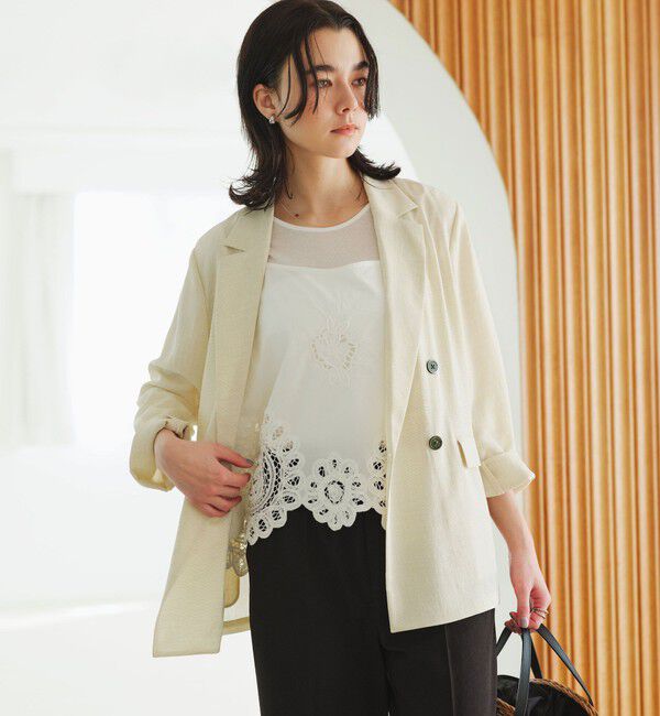 UNITED ARROWS green label relaxing「【結論シリーズ】シアーエアジャケット  マシンウォッシャブル 接触冷感 通気性」|テーラードジャケット|