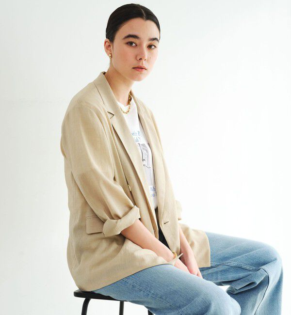 UNITED ARROWS green label relaxing「【結論シリーズ】シアーエアジャケット  マシンウォッシャブル 接触冷感 通気性」|テーラードジャケット|