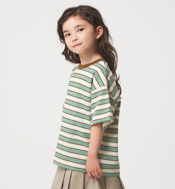 UNITED ARROWS green label relaxing「【スタメンシリーズ】ボーダーＴシャツ / キッズ  100cm-160cm」|Tシャツ・カットソー|