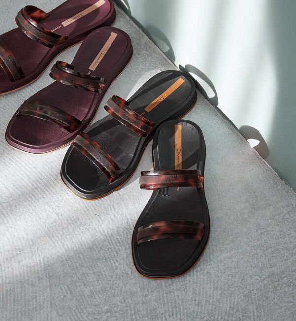 UNITED ARROWS green label relaxing「【国内EXCLUSIVE】＜Ipanema＞GLOW TRENDY SLIDE サンダル」|サンダル|BLACK