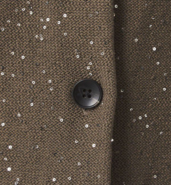 UNITED ARROWS green label relaxing「ハーフスリーブ スパンコール ニット カーディガン」|カーディガン|