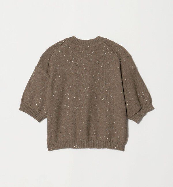 UNITED ARROWS green label relaxing「ハーフスリーブ スパンコール ニット カーディガン」|カーディガン|