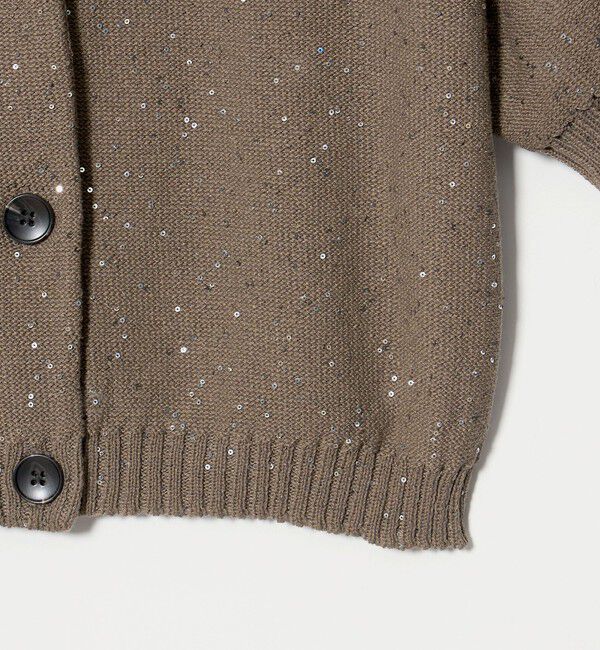 UNITED ARROWS green label relaxing「ハーフスリーブ スパンコール ニット カーディガン」|カーディガン|