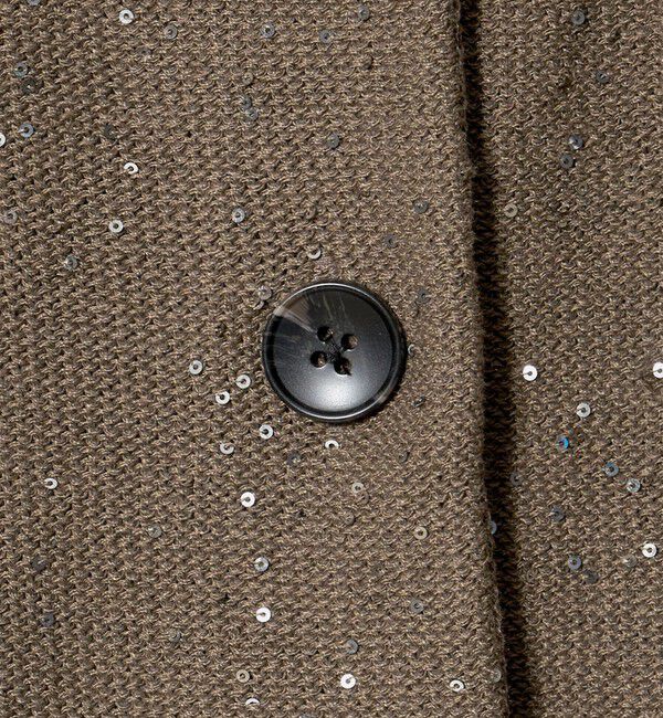 UNITED ARROWS green label relaxing「ハーフスリーブ スパンコール ニット カーディガン」|カーディガン|