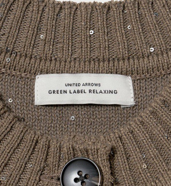 UNITED ARROWS green label relaxing「ハーフスリーブ スパンコール ニット カーディガン」|カーディガン|