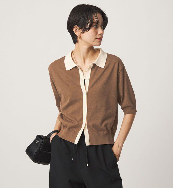 UNITED ARROWS green label relaxing「ハイショク ポロニット」|ニット・セーター|MD.BROWN