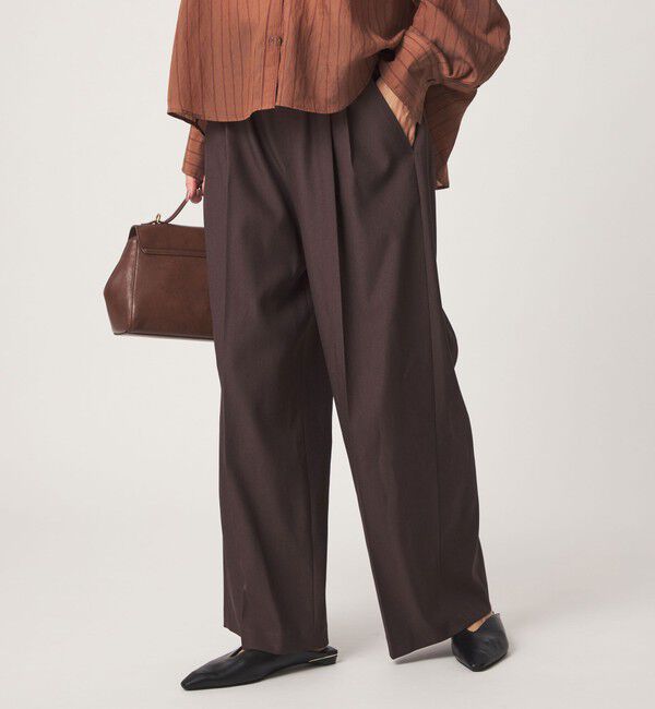 UNITED ARROWS green label relaxing「ニーハイワイドパンツ マシンウォッシャブル ストレッチ 帯電防止」|その他|