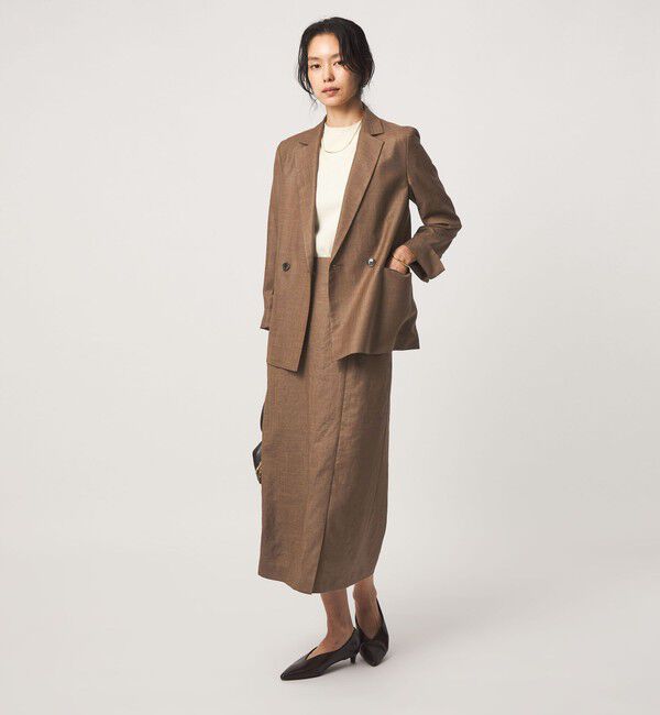 UNITED ARROWS green label relaxing「［size SHORTあり］トリアセ スリット タイト スカート UVカット 通気性」|タイト|