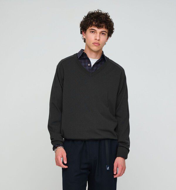 UNITED ARROWS green label relaxing「ウール サドル Vネック ニット」|ニット・セーター|