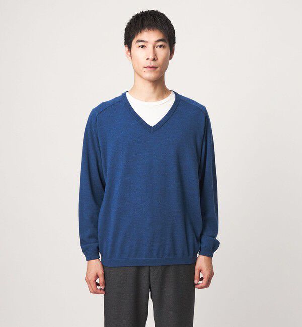 UNITED ARROWS green label relaxing「ウール サドル Vネック ニット」|ニット・セーター|