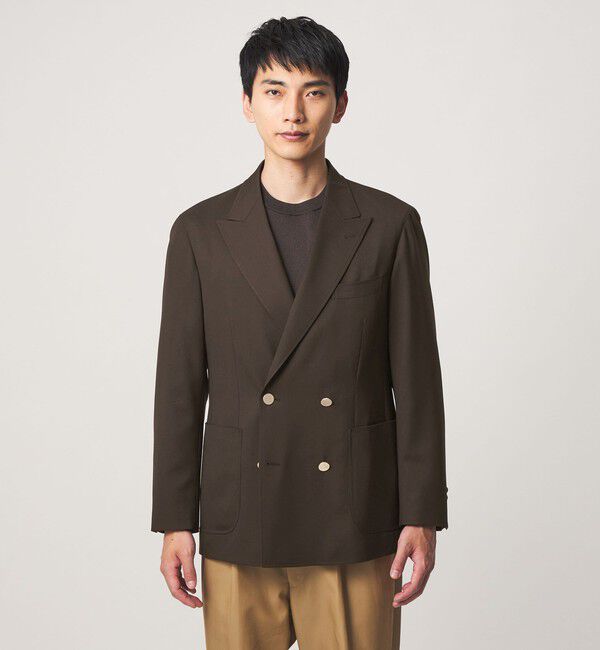 UNITED ARROWS green label relaxing「TW サージ ダブルブレスト PKD ブレザー ジャケット -ストレッチ-」|テーラードジャケット|