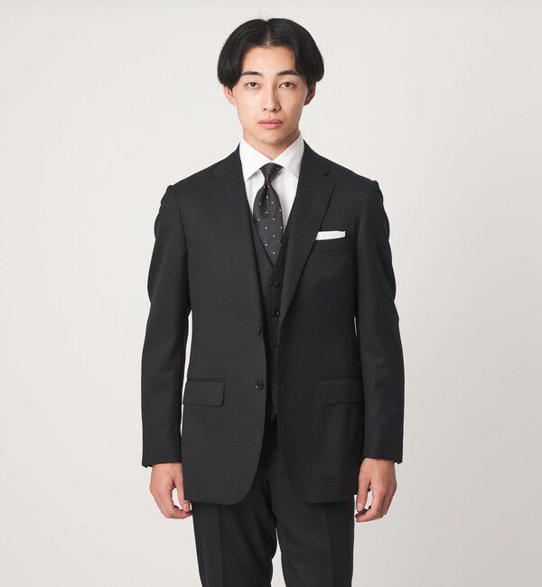 UNITED ARROWS green label relaxing「REDA サージ 2B RV スーツジャケット」|スーツ|BLACK