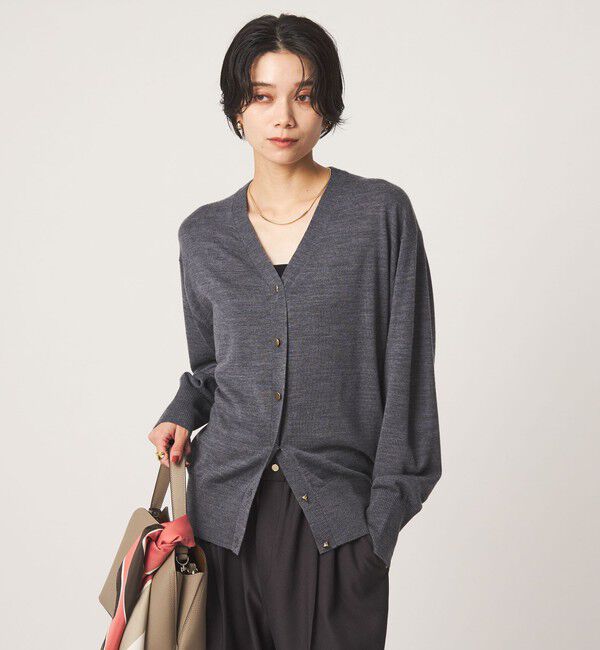 UNITED ARROWS green label relaxing「エブリニット 2WAY Vネック カーディガン」|カーディガン|