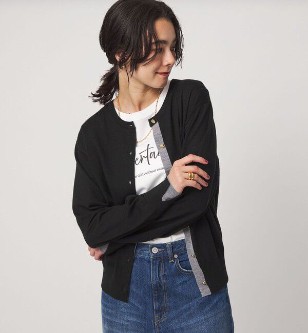 UNITED ARROWS green label relaxing「エブリニット 2WAY クルーネック カーディガン」|カーディガン|