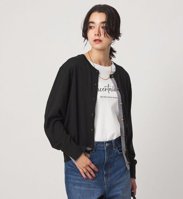 UNITED ARROWS green label relaxing「エブリニット 2WAY クルーネック カーディガン」|カーディガン|