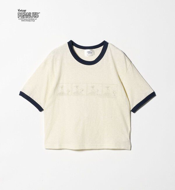 BEAUTY&YOUTH UNITED ARROWS「＜ST.JHONES 3RD CLUB＞PEANUTS リンガーTシャツ」|Tシャツ・カットソー|WHITE