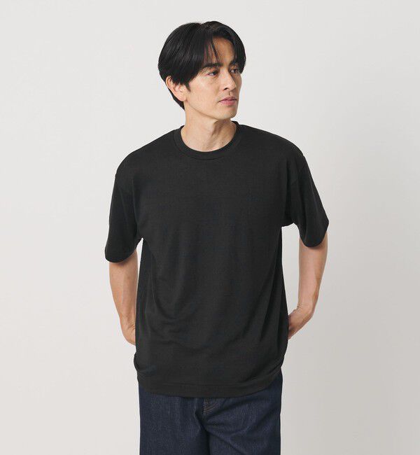 BEAUTY&YOUTH UNITED ARROWS「リネン テクスチャード クルーネック Tシャツ」|Tシャツ・カットソー|