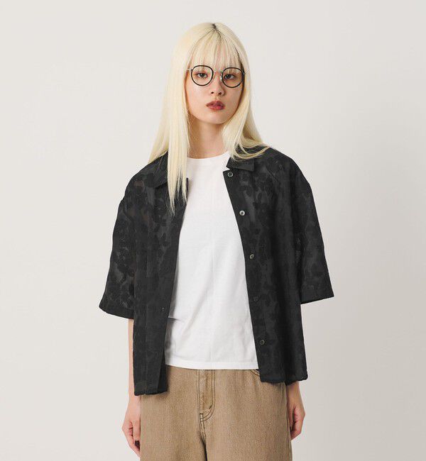 BEAUTY&YOUTH UNITED ARROWS「セルロースポリエステル クロスステッチ シャツ ウォッシャブル」|シャツ・ブラウス|
