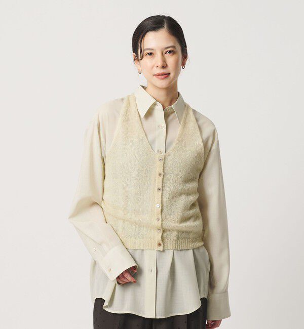 BEAUTY&YOUTH UNITED ARROWS「ホルターネック レイヤード ニットプルオーバー ウォッシャブル」|ニット・セーター|
