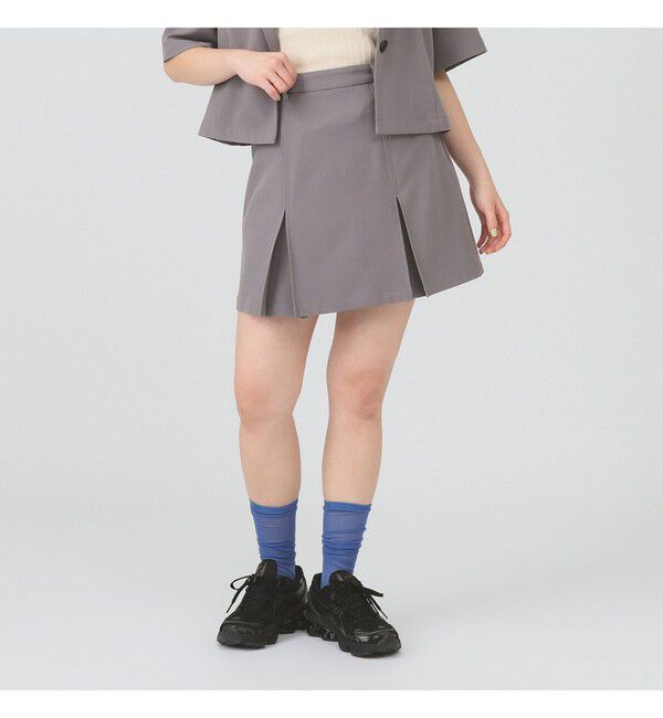 Ray BEAMS 「ボックス タック ミニ スカート」|スカート|GREY