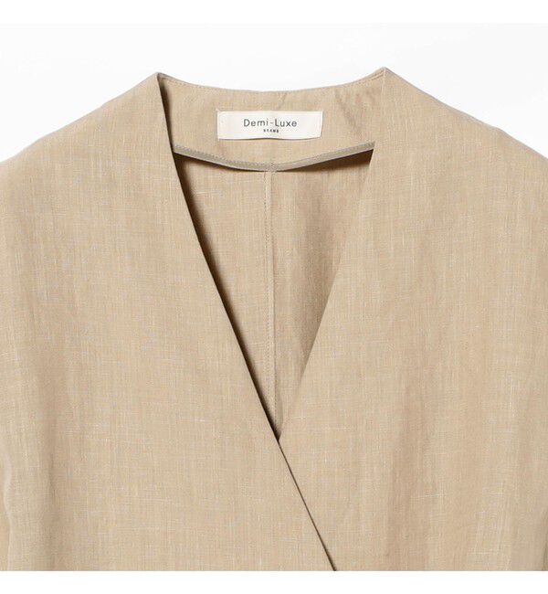 Demi-Luxe BEAMS 「リネン ラップ ジレ ブラウス .M」|シャツ・ブラウス|