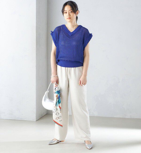 SHIPS for women「〈手洗い可能〉メッシュ 編み 前後 ２WAY ニット ベスト ◇」|ベスト・ジレ|
