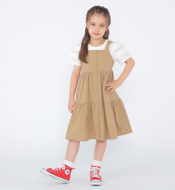 SHIPS KIDS「SHIPS KIDS:100～130cm/ティアード ジャンパースカート」|ジャンパースカート|