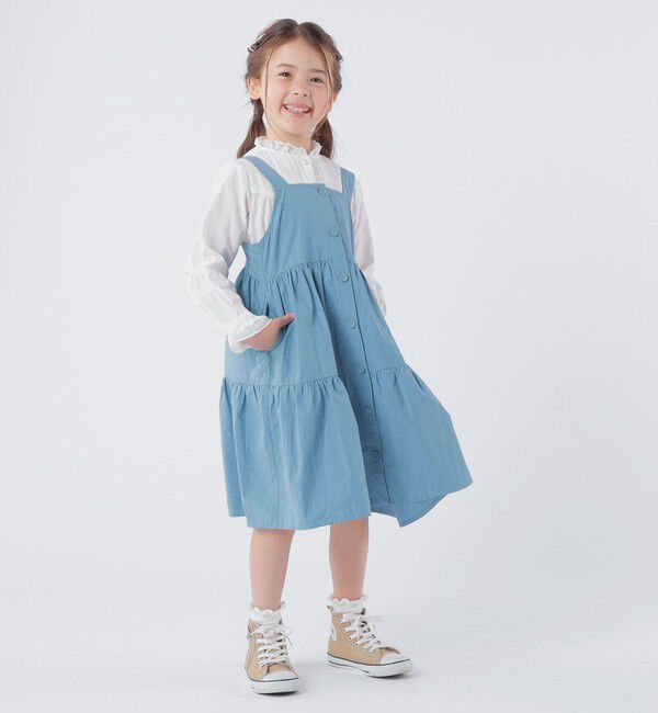 SHIPS KIDS「SHIPS KIDS:100～130cm/ティアード ジャンパースカート」|ジャンパースカート|