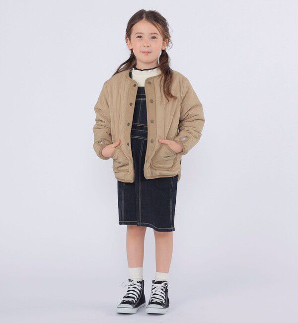SHIPS KIDS「SHIPS KIDS:100～130cm /デニム オーバーオール スカート」|ジャンパースカート|