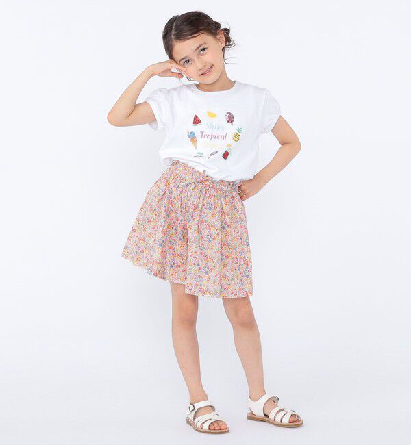SHIPS KIDS「SHIPS KIDS:100～130cm / リバティ キュロット」|キュロット|