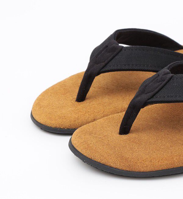 SHIPS「ISLAND SLIPPER x GROWN&SEWN: TONG W/OAK BLACK D」|サンダル|
