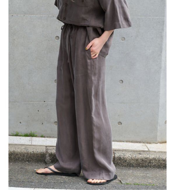 OUTDOOR PRODUCTS Usual Things「追加 キュプラステッチワークドロストパンツ」|スラックス|グレー