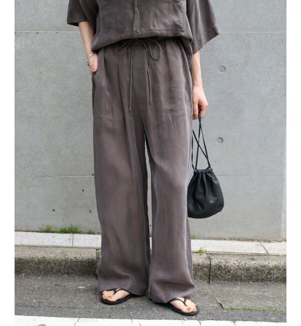 OUTDOOR PRODUCTS Usual Things「追加 キュプラステッチワークドロストパンツ」|スラックス|