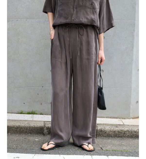 OUTDOOR PRODUCTS Usual Things「追加 キュプラステッチワークドロストパンツ」|スラックス|