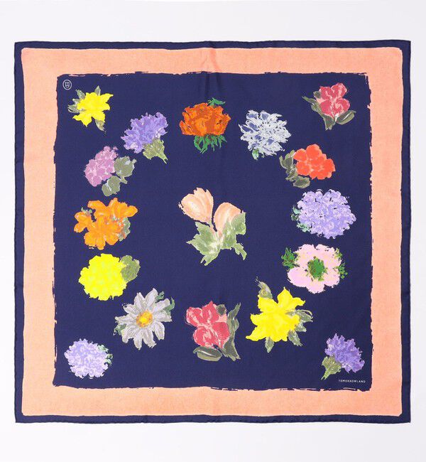 TOMORROWLAND GOODS「ATELIER TOMORROW PAINT FLOWER シルクスカーフ」|バンダナ・スカーフ|