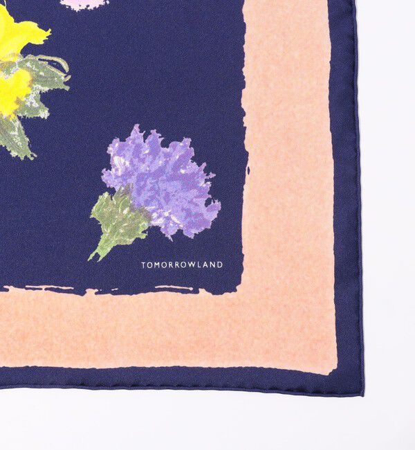 TOMORROWLAND GOODS「ATELIER TOMORROW PAINT FLOWER シルクスカーフ」|バンダナ・スカーフ|