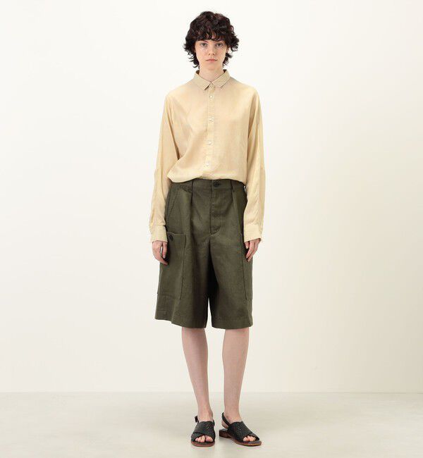 GALERIE VIE「ラミーツイル ワンタックハーフパンツ」|その他|