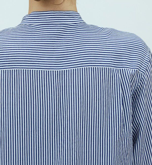 GALERIE VIE「クランプルブロード バンドカラーシャツ」|シャツ・ブラウス|